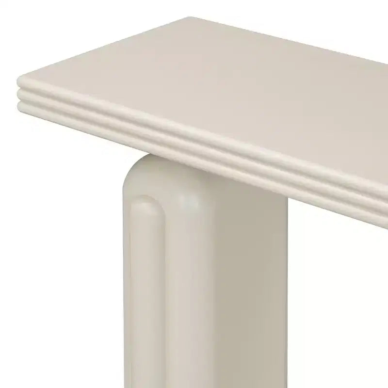 Console en placage d'acacia chic, élégante et luxueuse